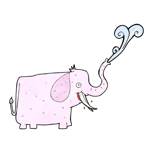Dibujos animados elefante feliz — Vector de stock