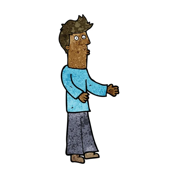 Cartoon man uit te leggen — Stockvector