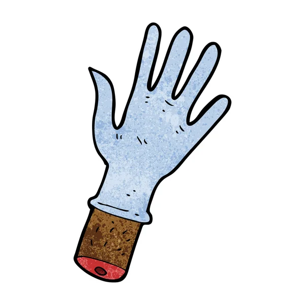 Cartoon-Hand mit Gummihandschuh — Stockvektor