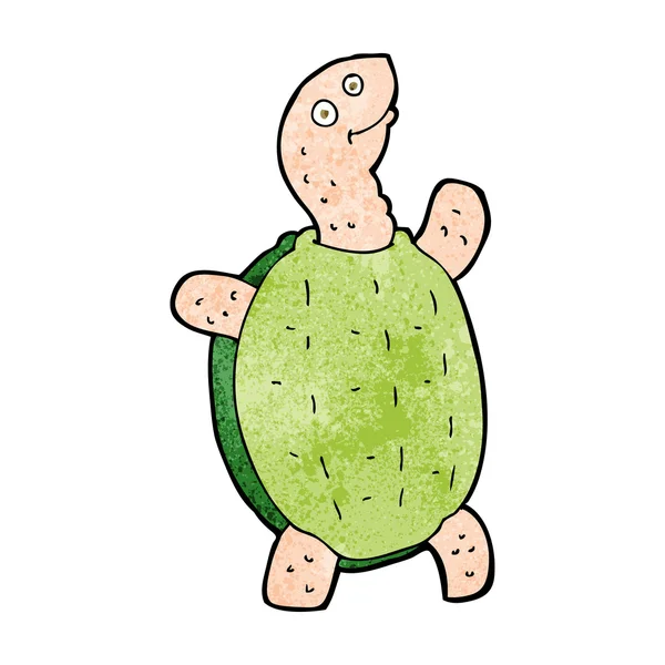 Tartaruga feliz desenhos animados — Vetor de Stock
