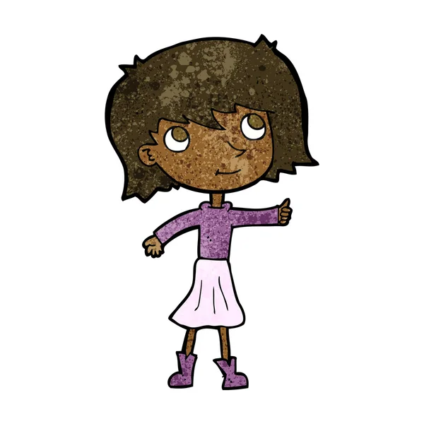 Dessin animé Happy Girl — Image vectorielle