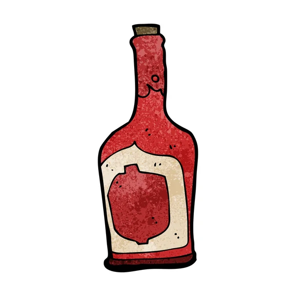 Botella de ron de dibujos animados — Vector de stock