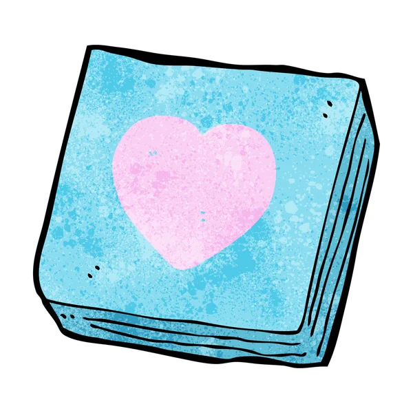 Bande dessinée amour coeur notes pad — Image vectorielle