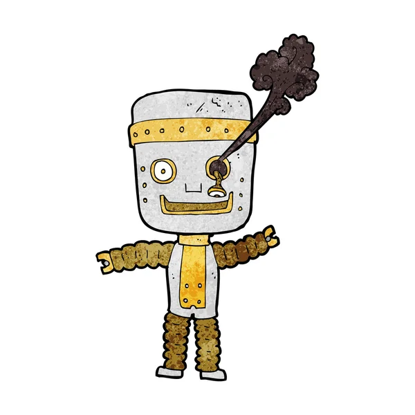 Kreskówka śmieszne złoto robot — Wektor stockowy