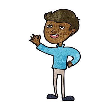 Çizgi filmci mükemmel bir jest yapıyor.