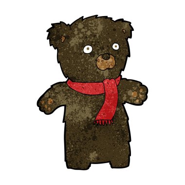 Çizgi film sevimli siyah ayı