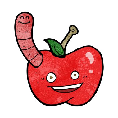 solucanlı çizgi film elması