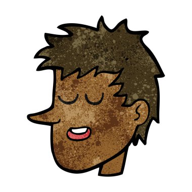 çizgi film mutlu çocuk yüzü