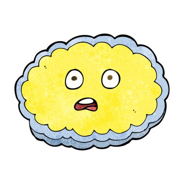 Şok olmuş karikatür bulut surat