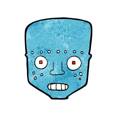 Cartoon robot baş