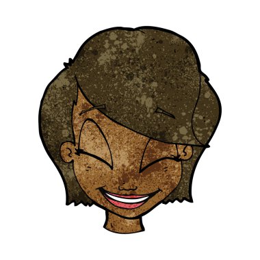 Çizgi film güzel kadın yüzü