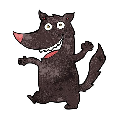 karikatür mutlu kurt