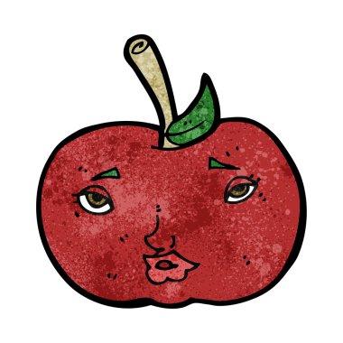 yüzlü çizgi film elması