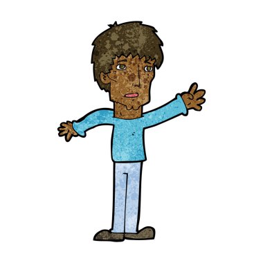 Çizgi film endiseli adami