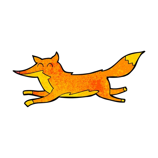 Cartoon running fox — Stock Vector