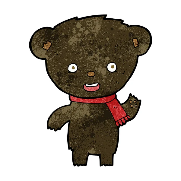 Desenho animado bonito urso preto —  Vetores de Stock