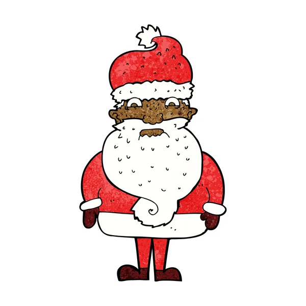 Cartone animato scontroso Babbo Natale — Vettoriale Stock
