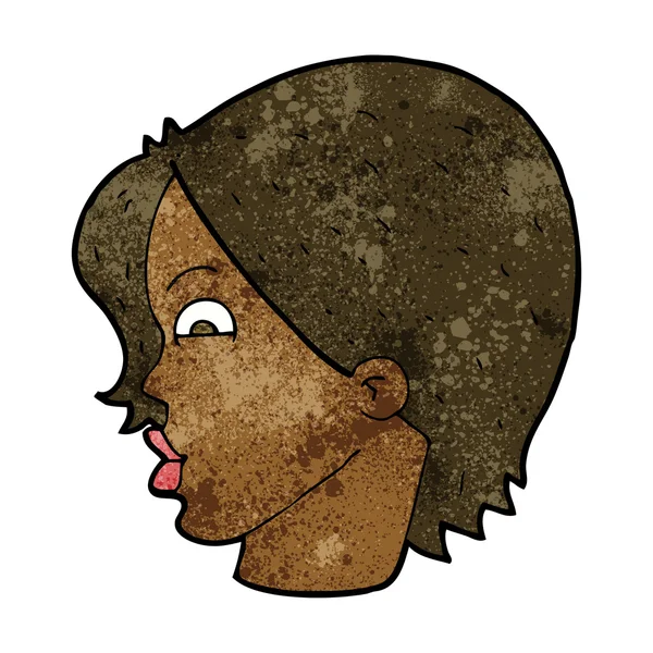 Карикатурное женское лицо — стоковый вектор