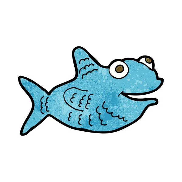 Peixe feliz dos desenhos animados — Vetor de Stock