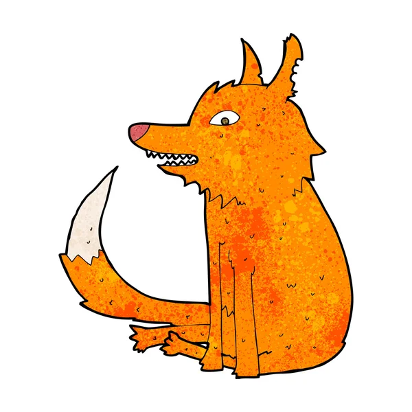 Cartoon fox sitting — Stock Vector