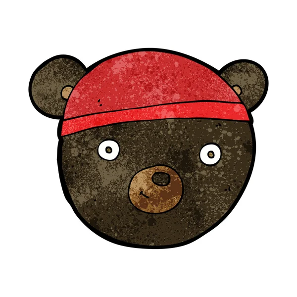 Kreskówka czarny niedźwiedź twarz — Wektor stockowy