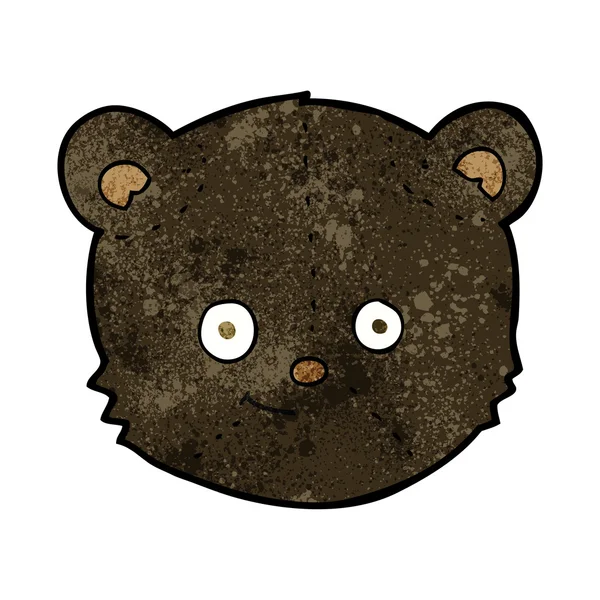 Cartoon black bear head — Stock Vector