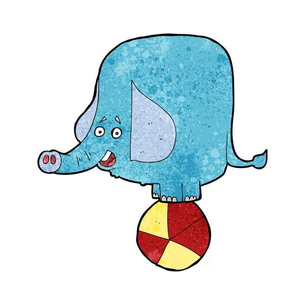 Elefante del circo del fumetto — Vettoriale Stock