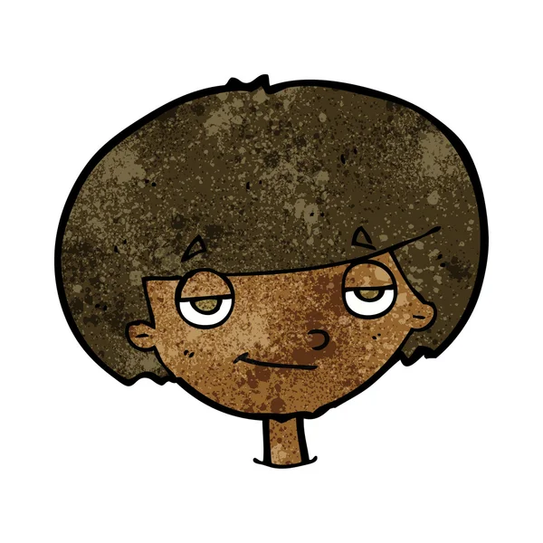 Karikatur selbstgefällig aussehender Junge — Stockvektor