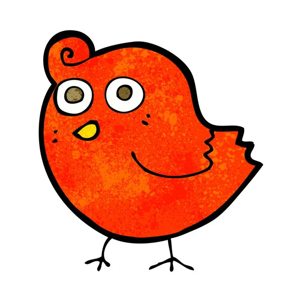 Divertido ave de dibujos animados — Vector de stock