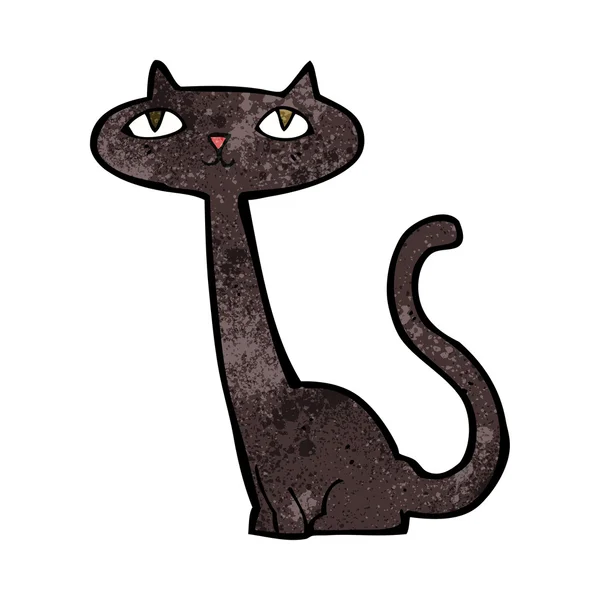 Cartoon schwarze Katze — Stockvektor