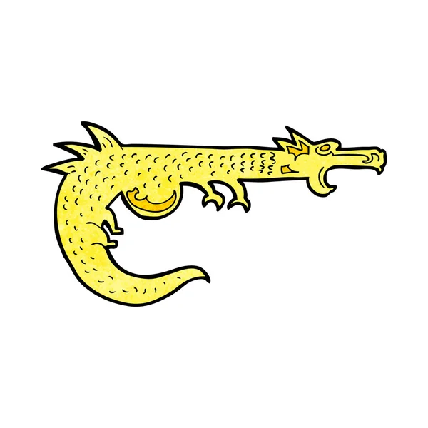 Desenho animado dragão medieval — Vetor de Stock