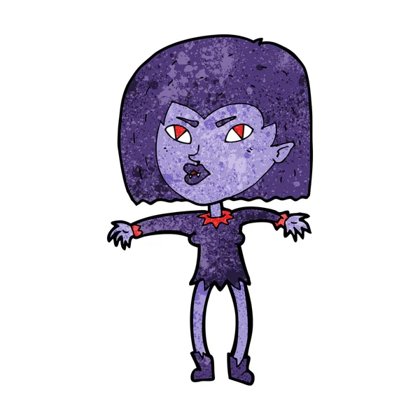 Chica vampiro de dibujos animados — Vector de stock