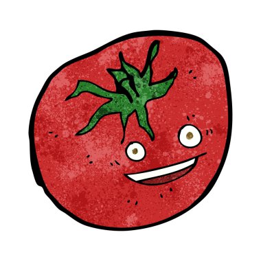 karikatür mutlu domates