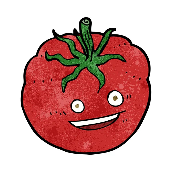 Desenho animado tomate feliz — Vetor de Stock