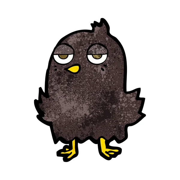 Karikatur gelangweilter Vogel — Stockvektor