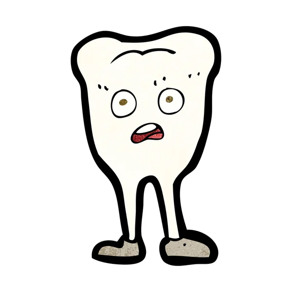 Cartoon yellowing  tooth — Stock Vector