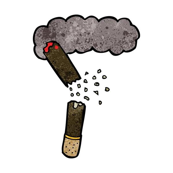 Cigarro roto de dibujos animados — Vector de stock