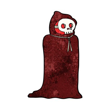 Çizgi film, ürkütücü cadılar bayramı kostümü.