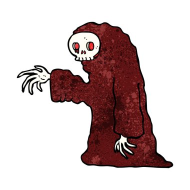 Çizgi film, ürkütücü cadılar bayramı kostümü.