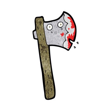 Kanlı karikatür balta