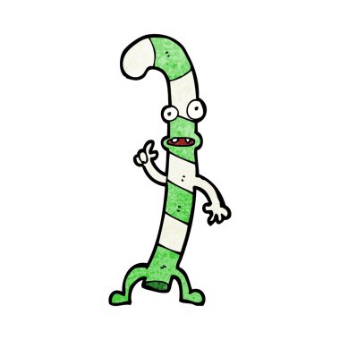 Çizgi film dansı Noel şeker kamışı