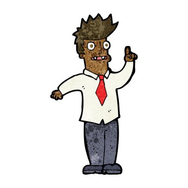 Fikri olan çizgi film adamı.