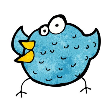 karikatür mutlu kuş