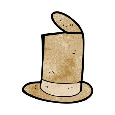 çizgi film eski silindir şapka