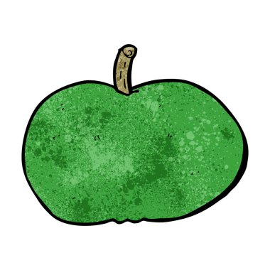 karikatür mutlu elma