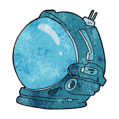 karikatür astronot kask