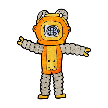 çizgi film derin deniz dalgıcı