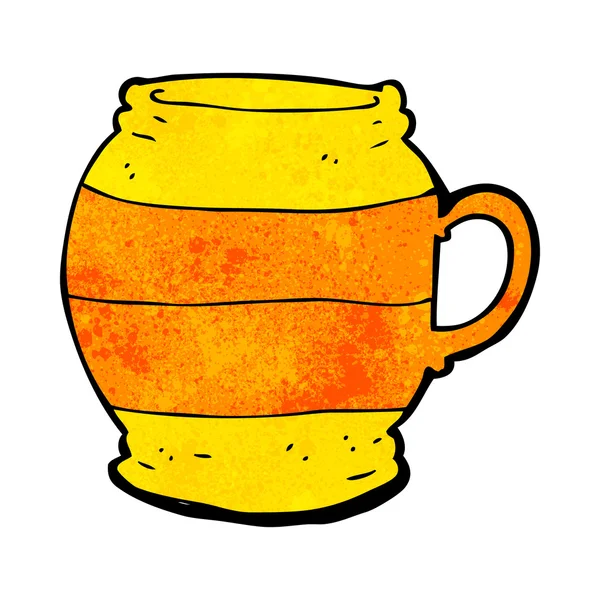 漫画の大きなマグカップ — ストックベクタ