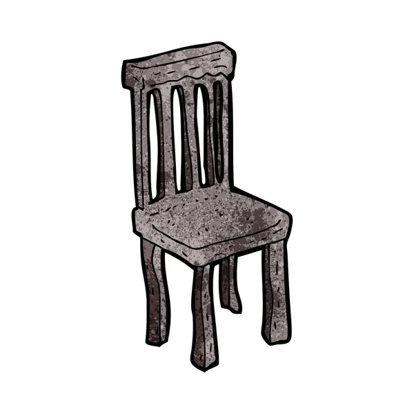 Dessin animé vieille chaise en bois — Image vectorielle