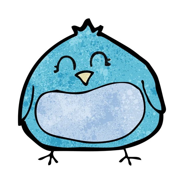 Pájaro gordo de dibujos animados — Vector de stock